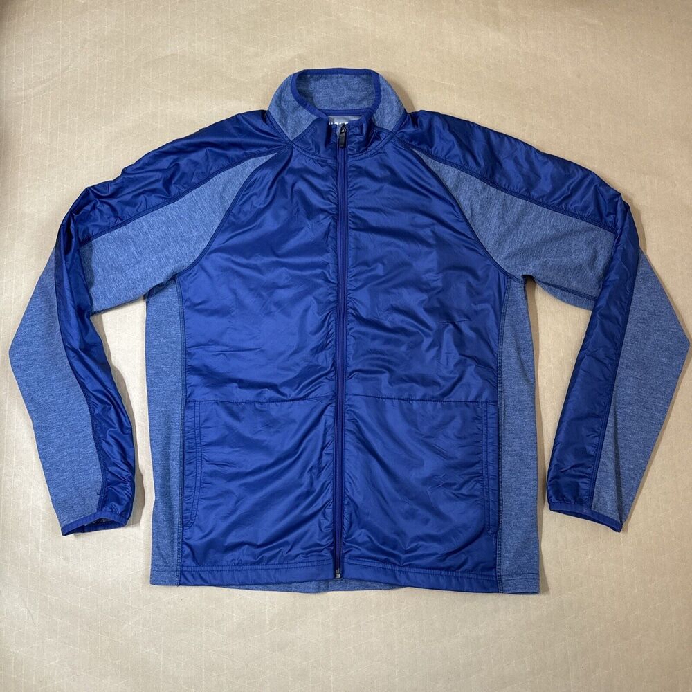 Rhone Men's Tech Terry Full Zip Jacket Tasman Blue Medium‎